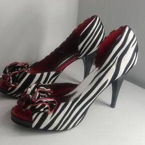 Zebra and red heels